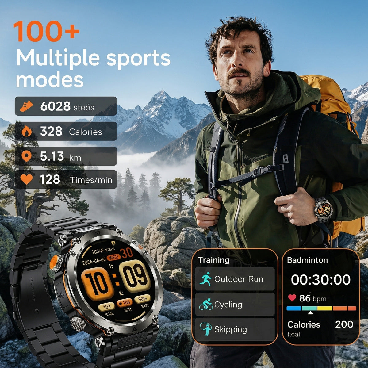 Novex™ Titan X3 Pro - Rugged GPS Smartwatch